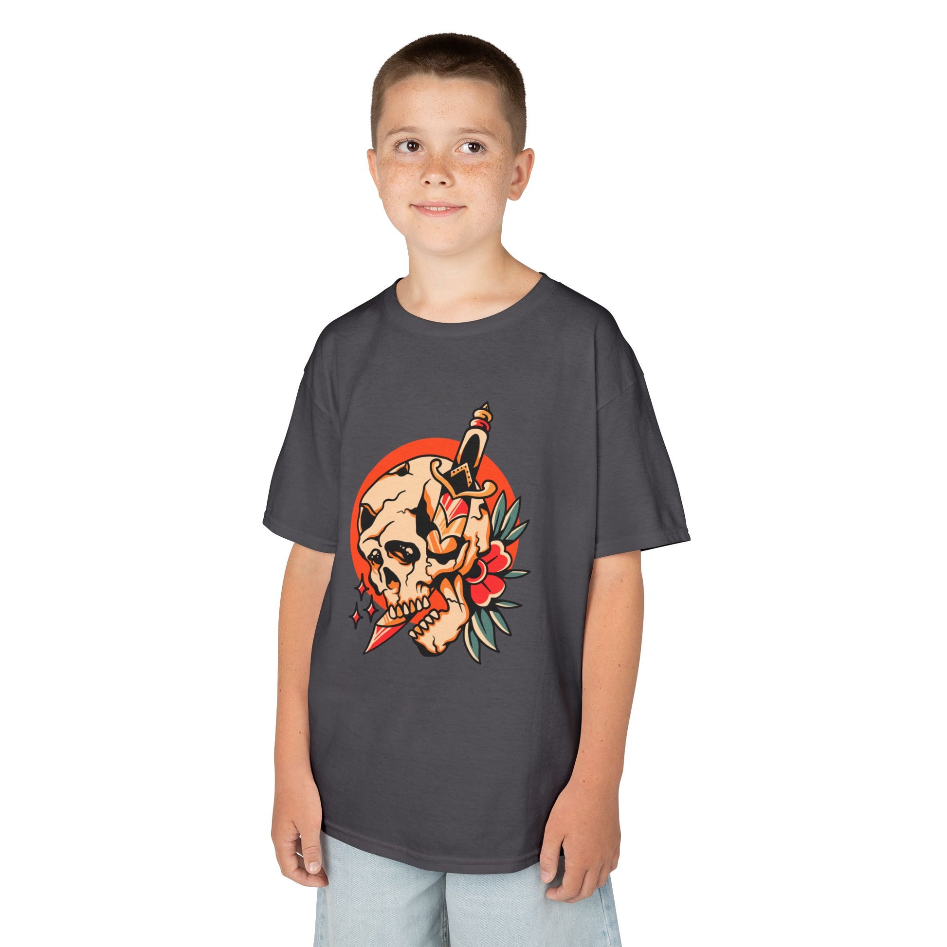 Edgy Skull Kids Tee - Cool Graphic T-Shirt for Boys and Girls