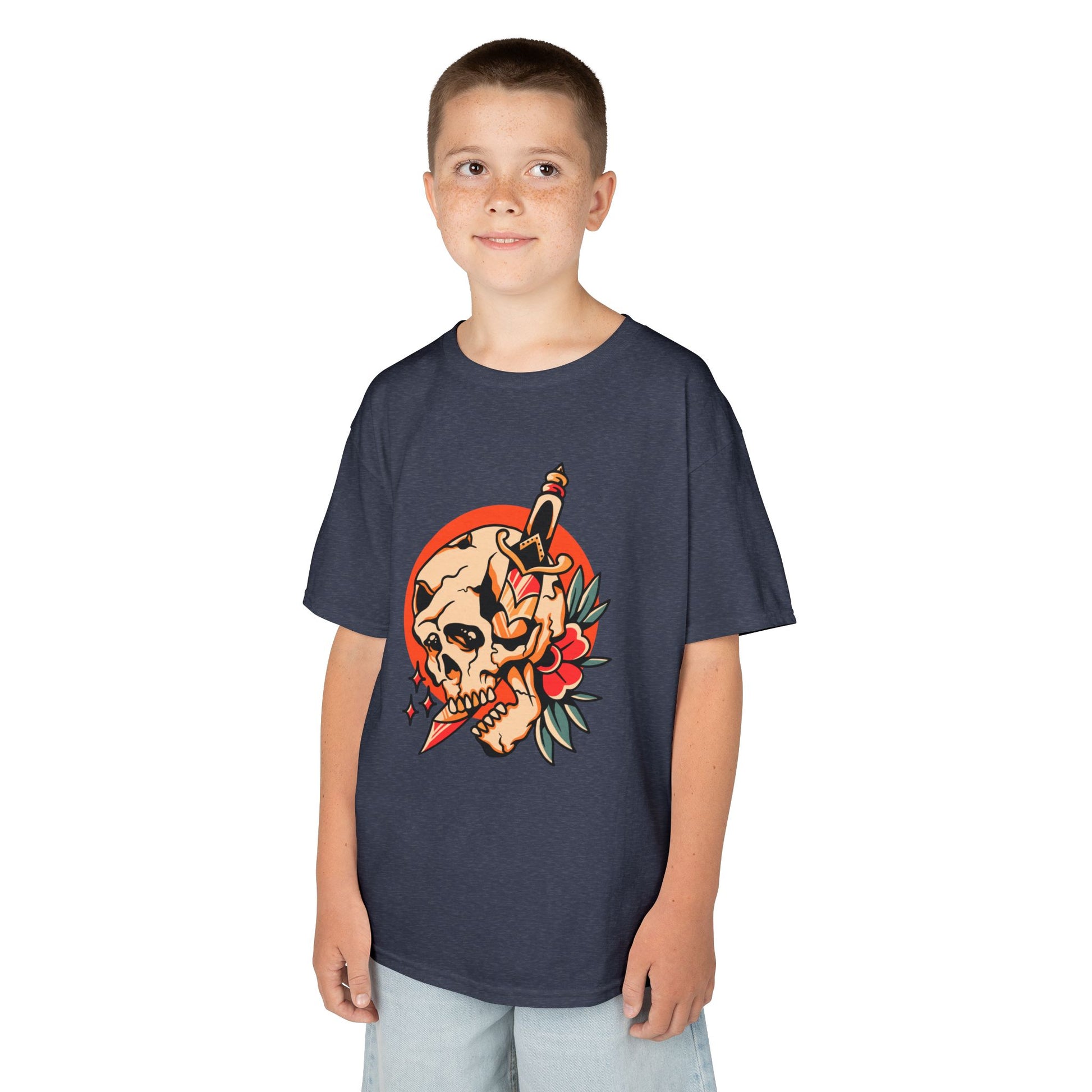 Edgy Skull Kids Tee - Cool Graphic T-Shirt for Boys and Girls