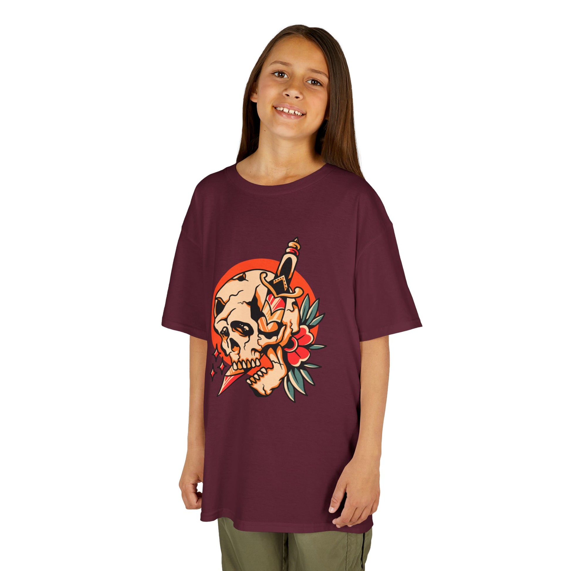 Edgy Skull Kids Tee - Cool Graphic T-Shirt for Boys and Girls