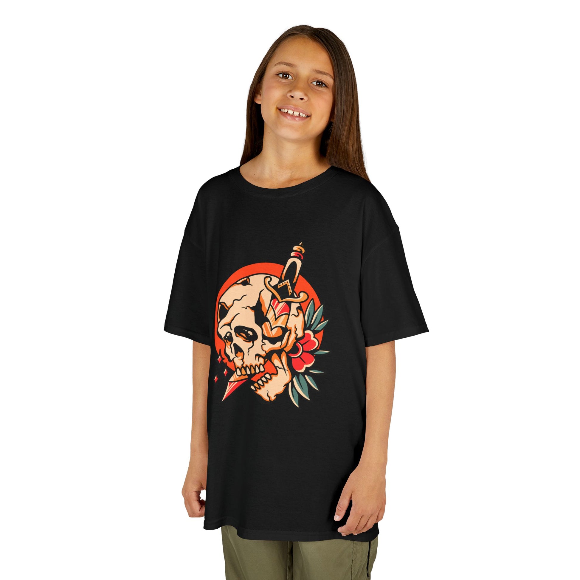 Edgy Skull Kids Tee - Cool Graphic T-Shirt for Boys and Girls